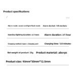 Rechargeable Personal Safety Alarm with Strobe Light - Image 2