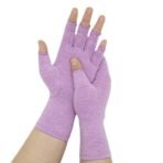 Popular Hemp Gray Black Half-Finger Pressure Gloves Care Rehabilitation Fitness Outdoor Sports Cycling Gloves Wholesale - Image 4